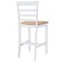 Kitchen stools 2 units white fabric by vidaXL, Kitchen stools - Ref: Foro24-241702, Price: 140,75 €, Discount: %