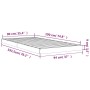 Single bed frame solid black pine wood 90x190 cm by vidaXL, Beds and slatted bases - Ref: Foro24-823483, Price: 85,47 €, Disc...