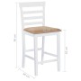 Kitchen stools 2 units white fabric by vidaXL, Kitchen stools - Ref: Foro24-241702, Price: 140,75 €, Discount: %