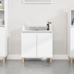 White plywood bathroom cabinet 58x33x60 cm by vidaXL, bathroom vanities - Ref: Foro24-821252, Price: 52,68 €, Discount: %