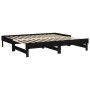 Sofá cama extraíble madera maciza de pino negro 2x(90x190) cm de vidaXL, Camas y somieres - Ref: Foro24-823393, Precio: 160,1...