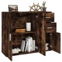 Smoked oak plywood sideboard 91x29.5x75 cm by vidaXL, Sideboards - Ref: Foro24-823274, Price: 73,23 €, Discount: %