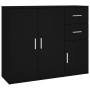 Black plywood sideboard 91x29.5x75 cm by vidaXL, Sideboards - Ref: Foro24-823270, Price: 76,13 €, Discount: %