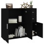 Black plywood sideboard 91x29.5x75 cm by vidaXL, Sideboards - Ref: Foro24-823270, Price: 76,13 €, Discount: %