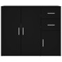 Black plywood sideboard 91x29.5x75 cm by vidaXL, Sideboards - Ref: Foro24-823270, Price: 76,13 €, Discount: %