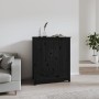 Hohes Sideboard aus massivem Zirbenholz schwarz 83x41,5x100 cm von vidaXL, Sideboards - Ref: Foro24-823518, Preis: 116,79 €, ...