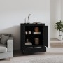 Hohes Sideboard aus massivem Zirbenholz schwarz 83x41,5x100 cm von vidaXL, Sideboards - Ref: Foro24-823518, Preis: 116,79 €, ...