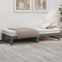 Removable sofa bed solid gray pine wood 2x(90x190) cm by vidaXL, Beds and slatted bases - Ref: Foro24-823416, Price: 141,22 €...