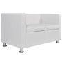 2-Sitzer-Sofa aus weißem Kunstleder von vidaXL, Sofas - Ref: Foro24-242212, Preis: 241,14 €, Rabatt: %