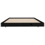 Solid black pine wood bed frame 100x200 cm by vidaXL, Beds and slatted bases - Ref: Foro24-823493, Price: 110,47 €, Discount: %