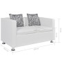 2-Sitzer-Sofa aus weißem Kunstleder von vidaXL, Sofas - Ref: Foro24-242212, Preis: 241,14 €, Rabatt: %