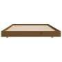 Estructura de cama madera maciza de pino marrón miel 75x190 cm de vidaXL, Camas y somieres - Ref: Foro24-823512, Precio: 65,9...