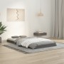 Solid gray pine wood bed frame 90x190 cm by vidaXL, Beds and slatted bases - Ref: Foro24-823481, Price: 82,04 €, Discount: %