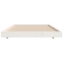 Estructura de cama madera maciza de pino blanco 75x190 cm de vidaXL, Camas y somieres - Ref: Foro24-823510, Precio: 70,46 €, ...