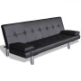 Sofa bed with two adjustable black artificial leather cushions by vidaXL, Sofas - Ref: Foro24-241722, Price: 182,25 €, Discou...