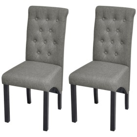 Dining chairs 2 units light gray fabric by vidaXL, dining chairs - Ref: Foro24-242222, Price: 174,00 €, Discount: %