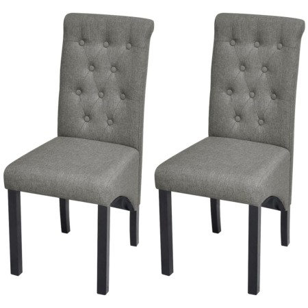 Sillas de comedor 2 unidades tela gris claro de vidaXL, Sillas de comedor - Ref: Foro24-242222, Precio: 174,00 €, Descuento: %