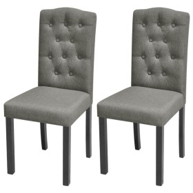 Sillas de comedor 2 unidades tela gris de vidaXL, Sillas de comedor - Ref: Foro24-242223, Precio: 142,99 €, Descuento: %