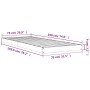 Estructura de cama madera maciza de pino 75x190 cm de vidaXL, Camas y somieres - Ref: Foro24-823484, Precio: 63,39 €, Descuen...