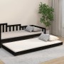 Estructura de cama madera maciza de pino negro 80x200 cm de vidaXL, Camas y somieres - Ref: Foro24-823503, Precio: 95,32 €, D...