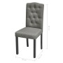 Dining chairs 2 units gray fabric by vidaXL, dining chairs - Ref: Foro24-242223, Price: 142,42 €, Discount: %