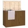 Baúl para colada madera maciza pino marrón miel 88,5x44x66 cm de vidaXL, Cestas para ropa - Ref: Foro24-823572, Precio: 103,2...