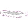 Estructura de cama madera maciza pino gris 75x190 cm de vidaXL, Camas y somieres - Ref: Foro24-823486, Precio: 86,59 €, Descu...