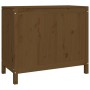 Baúl para colada madera maciza pino marrón miel 88,5x44x76 cm de vidaXL, Cestas para ropa - Ref: Foro24-823582, Precio: 104,7...