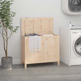 Solid pine wood laundry chest 88.5x44x76 cm by vidaXL, Laundry baskets - Ref: Foro24-823579, Price: 97,99 €, Discount: %