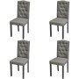 Sillas de comedor giratorias 4 unidades tela gris de vidaXL, Sillas de comedor - Ref: Foro24-242224, Precio: 267,45 €, Descue...