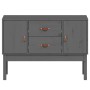 Sideboard aus massivem Kiefernholz grau 110x40x78 cm von vidaXL, Sideboards - Ref: Foro24-823526, Preis: 108,95 €, Rabatt: %