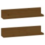 Wall shelves 2 pcs honey brown pine wood 50x11x9 cm by vidaXL, Shelves and shelves - Ref: Foro24-823602, Price: 18,40 €, Disc...