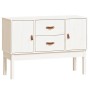 Sideboard aus massivem weißem Kiefernholz, 110 x 40 x 78 cm von vidaXL, Sideboards - Ref: Foro24-823525, Preis: 150,28 €, Rab...