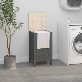 Laundry trunk solid gray pine wood 44x44x76 cm by vidaXL, Laundry baskets - Ref: Foro24-823576, Price: 65,99 €, Discount: %