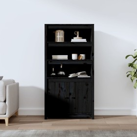 Tall sideboard solid black pine wood 80x35x154 cm by vidaXL, Sideboards - Ref: Foro24-823523, Price: 138,99 €, Discount: %