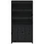 Tall sideboard solid black pine wood 80x35x154 cm by vidaXL, Sideboards - Ref: Foro24-823523, Price: 142,55 €, Discount: %