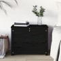 Solid black pine wood storage box 60x32x45.5 cm by vidaXL, Closets and storage - Ref: Foro24-823548, Price: 75,31 €, Discount: %