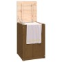 Baúl para colada madera maciza pino marrón miel 44x44x66 cm de vidaXL, Cestas para ropa - Ref: Foro24-823567, Precio: 63,32 €...