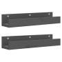 Wall shelves 2 pcs solid gray pine wood 50x12x9 cm by vidaXL, Shelves and shelves - Ref: Foro24-823586, Price: 26,80 €, Disco...