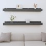 Wall shelves 2 pcs solid gray pine wood 110x12x9 cm by vidaXL, Shelves and shelves - Ref: Foro24-823596, Price: 45,53 €, Disc...