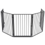 Black steel fireplace fence for pets by vidaXL, Fireplace screens - Ref: Foro24-242684, Price: 73,48 €, Discount: %