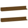 Wall shelves 2 pcs honey brown pine wood 80x11x9 cm by vidaXL, Shelves and shelves - Ref: Foro24-823607, Price: 21,55 €, Disc...