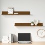 Wall shelves 2 pcs honey brown pine wood 80x11x9 cm by vidaXL, Shelves and shelves - Ref: Foro24-823607, Price: 21,55 €, Disc...