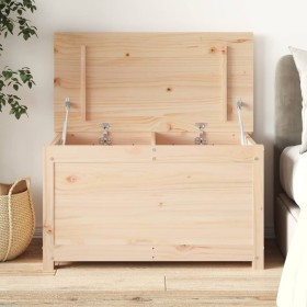 Solid pine wood storage box 80x40x45.5 cm by vidaXL, Closets and storage - Ref: Foro24-823534, Price: 82,99 €, Discount: %