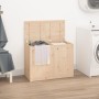 Solid pine wood laundry trunk 88.5x44x66 cm by vidaXL, Laundry baskets - Ref: Foro24-823569, Price: 107,09 €, Discount: %