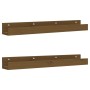 Wall shelves 2 pcs honey brown pine wood 80x12x9 cm by vidaXL, Shelves and shelves - Ref: Foro24-823592, Price: 27,33 €, Disc...