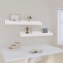 Wall shelves 2 pcs solid white pine wood 80x12x9 cm by vidaXL, Shelves and shelves - Ref: Foro24-823590, Price: 36,08 €, Disc...