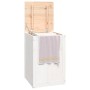 Solid white pine wood laundry trunk 44x44x66 cm by vidaXL, Laundry baskets - Ref: Foro24-823565, Price: 76,76 €, Discount: %