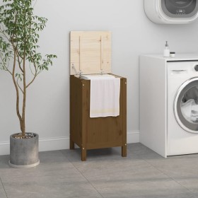 Laundry trunk solid honey brown pine wood 44x44x76 cm by vidaXL, Laundry baskets - Ref: Foro24-823577, Price: 68,75 €, Discou...