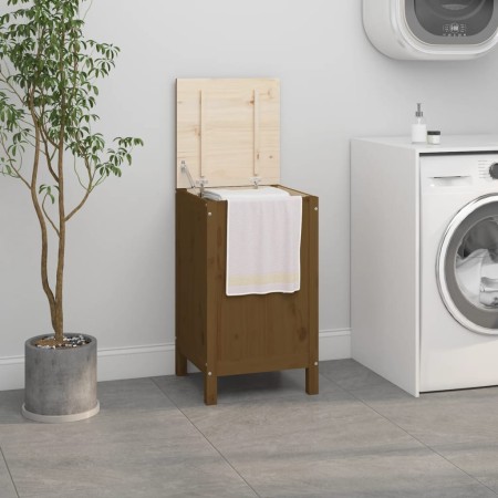 Laundry trunk solid honey brown pine wood 44x44x76 cm by vidaXL, Laundry baskets - Ref: Foro24-823577, Price: 68,75 €, Discou...